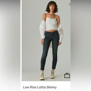 NWT Super cute,super stretchy skinny jeans. Low rise,ankle, Lucky, Lolita 4/27